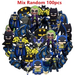 9-100PCS Hot Toys Cartoon Shoe Charms DIY Clog Sandals Wristband Bracelets Decoration Shoes Accessories Buckle for Boys Girls
