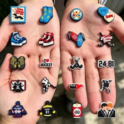 1-20Pcs Ice Hockey Character Adult PVC Garden Shoes Buckle Charms Canadian Sport Sandal Accessories DIY Fashion Bracelet