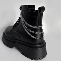 2pcs Multi-layer Versatile Pearl Stainless Steel Chain Shoe Accessories Fashion Removable Design Shoes Chain Jewellery