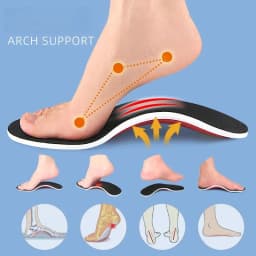 Orthotic Insole Men High Arch Support Flatfoot Orthopedic Insoles For Feet Ease Pressure Plantar Fasciitis Pain Relief Shoe Sole