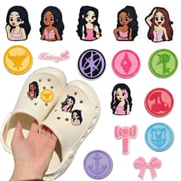 16-100pcs Cartoon Katseye Musical Theme Series PVC Shoe Charms Accessories DIY Detachable Waterproof PVC Shoe Decorations Gifts