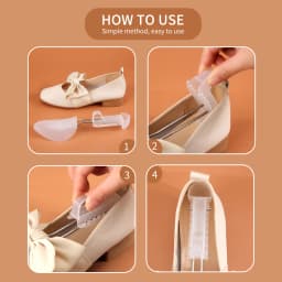 1 Pair Men and Women Plastic Shoe Tree Adjustable Shoe Stretcher Shaper Boot Holder Shoe Support (White and Black) Two Sizes