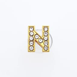 Golden Letters Crystal Diamond Alloy Charms Accessories Fashion Soft PVC Shoes Buckle Kids Decoration Design Wholesale 1Pcs