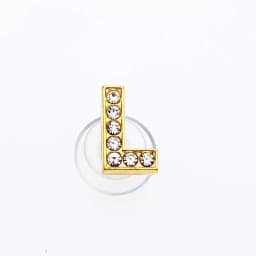 Golden Letters Crystal Diamond Alloy Charms Accessories Fashion Soft PVC Shoes Buckle Kids Decoration Design Wholesale 1Pcs