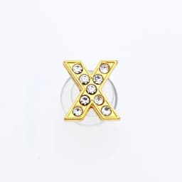 Golden Letters Crystal Diamond Alloy Charms Accessories Fashion Soft PVC Shoes Buckle Kids Decoration Design Wholesale 1Pcs