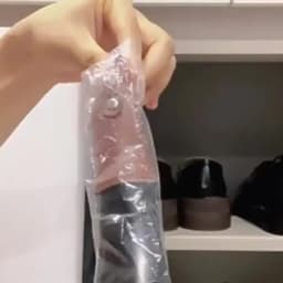 Metal Shoehorn, 6.7-Inch Leather Handle, Short Stainless Steel Shoehorn, Suitable for the Elderly and Pregnant Women.