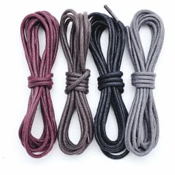 1Pair Cotton Waxed Solid Round Shoelaces Durable Polyester Shoelaces Oxford Shoe Laces Boots Laces Waterproof Leather Shoelace