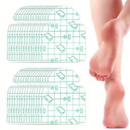 30 Pieces of Invisible Anti-Moisture Heel Pads, Breathable Cushioning Pads, Moisturizing and Repairing for Dry Cracked Heels, Heel Protection Pads, Skin-Friendly Soft Patches, Sensitive Beige Diabetic Foot Care