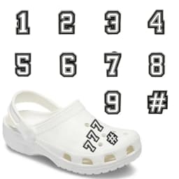 1 Piece Charms Decorations Numbers 0 To 9 Shoe Accessories Black White Pvc Ornament Pins Friend's Holiday Party Gift