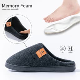 Winter Men Felt Platform House Slippers Ultra Warm Cushion Cozy Living Non-Slip TPR Outdoor Indoor House