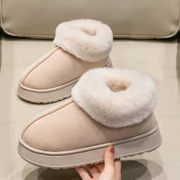 Women's Autumn And Winter Cotton Slippers With Thick And Soft Soles For Outdoor Wear, Comfortable And Warm At Home, Anti-slip