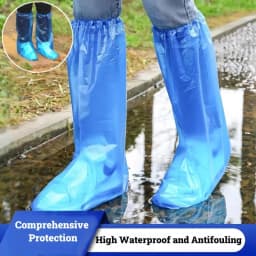 10-200pcs Long Disposable Shoe Covers Waterproof Non Slip Rain Boots Unisex Outdoor Travel Hiking Camping Rainy Days Elastic Top
