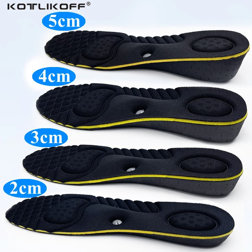 Height Increase Insoles Cushions 2-5cm Magnet Massage Invisible Height Lift Adjustable Cut Shoes Heel Insert Taller Support Pads