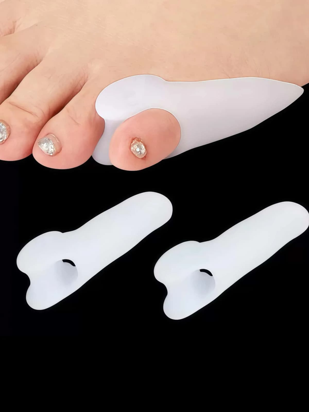 1Sebs Material Little Toe Protectors (Designed Specifically for Little Toes) - Toe Protectors for Men and Women, Prevent Overlapping, Perfect for Nighttime and Home Use, and Should Be Replaced Regularly!