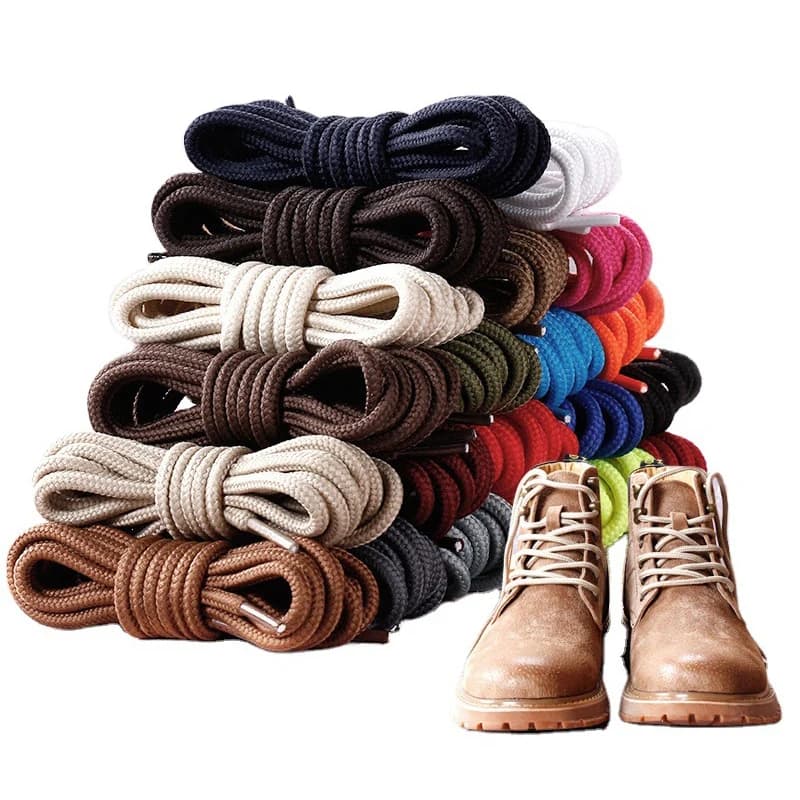 Round Shoe Laces Classic High Quality Black Shoelaces Outdoor Casual Sneakers Mountaineering Polyester Shoe Lace