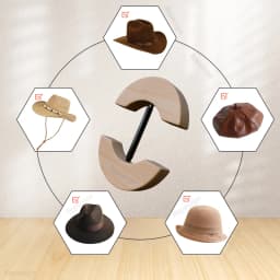 Repacego Adjustable Wooden Hat Stretcher Cap Shape Maintainer Premium Fedora Hat Rack for Storage Cowboy Baseball Hat Holders