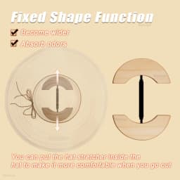 Repacego Adjustable Wooden Hat Stretcher Cap Shape Maintainer Premium Fedora Hat Rack for Storage Cowboy Baseball Hat Holders