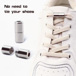 Elastic Laces Sneakers No Tie Shoe Laces Capsule Lock Shoelaces Without Ties Kids Adult 0.6cm Flat Shoelace for Shoes