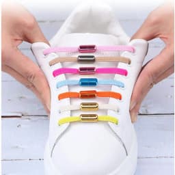 Multicolor Lock No Tie Shoe laces Elastic Sneakers Laces For Kids Adults and Elderly Quick Elastic Athletic Running Shoelace