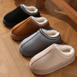 New Fashion Fluffy Platform Slippers for Women 2025 Winter Plush Warm Cotton Shoes Woman Comfort Non Slip Unisex Home Slippers
