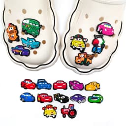 Hot Sales Potdemiel Cartoon Car Series PVC Shoe Charms Accessories Detachable DIY Shoe Decorations Buckle Creativity Gifts