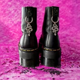 1pair/2pcs/set Silvery Python Boot Charms Snake Gothic DIY Shoe Accessories, Daily Shoe Accessories For Men And Women