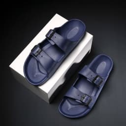 Men's Two Slippers with Buckles, Adjustable Boken Slippers, Couple Style Outdoor Daily Lightweight