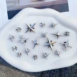 18pcs/Set Detachable Punk Style Metal Rivets Decorative Buckles For Garden Shoes & Hole Shoes New