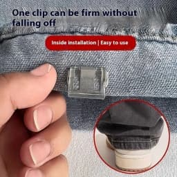Random Color Invisible Hem Shortening Clips, Anti-Slip Pants Leg Fixing Grips Seamless Hems Buttons Non Slide Shoe