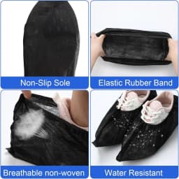 10-100pcs Disposable Boot Shoe Covers Foot Booties Shoe Coverings Non Slip Shoe and Boot Covers for Indoor Home Workplace