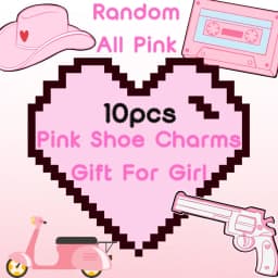 10/20/50/100pcs Random All Pink Shoe Charms Cartoon Cute Animal Plant Shoe Decorations Pins for Women Girl Sandals Accessories