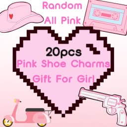 10/20/50/100pcs Random All Pink Shoe Charms Cartoon Cute Animal Plant Shoe Decorations Pins for Women Girl Sandals Accessories