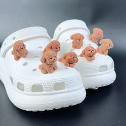 1/8PCS Summer Fashion Shoe Charms Set Accessories for Clogs Shoe Buckle Cute Teddy Dog DIY 3D Shoes Decorations for Bogg Bag