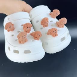 1/8PCS Summer Fashion Shoe Charms Set Accessories for Clogs Shoe Buckle Cute Teddy Dog DIY 3D Shoes Decorations for Bogg Bag