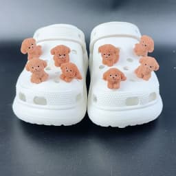 1/8PCS Summer Fashion Shoe Charms Set Accessories for Clogs Shoe Buckle Cute Teddy Dog DIY 3D Shoes Decorations for Bogg Bag
