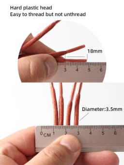 Round Pure Cotton Waxed Shoelaces 1 Pair 60/70/80/90/100/120/140/160/180cm Oxford Shoe Laces Boots Laces Waterproof Leather 12 C