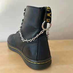 1pair/2pcs Gothic Punk Style Detachable Double Thorn Shoe Decor Chain Easy-Release Buckle Mechanism Ideal DIY Fashion Accessory