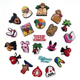 22Pcs Unisex Bad Bunny Themed Shoe Charms for Sandals Cave Decorations Birthday Gift Idea for Boys And Girls