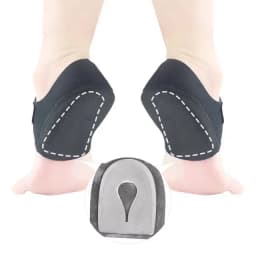 U-Shaped Silicone Gel Heel Cups, Plantar Fasciitis Foot Support for Heel Spur Pain Relief, Shock Absorbing Insoles for Men Women