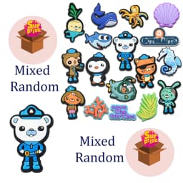 8-17PCS Octonauts Kwazii Shoes Charms for Clog Sandals Decoration Mix Wholesale PVC Cute Shoe Accessories Charms for X-MAS Gift