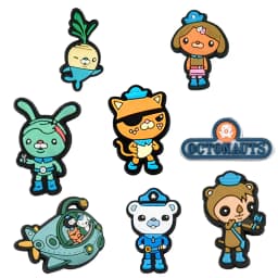 8-17PCS Octonauts Kwazii Shoes Charms for Clog Sandals Decoration Mix Wholesale PVC Cute Shoe Accessories Charms for X-MAS Gift