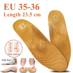 Best Insole For Shoes Leather Orthotic Insoles Flat Feet High Arch Support Orthopedic Shoes Sole Fit In O/X Leg Corrected Insert