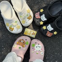 Cute Cartoon Bear Star Series Shoe Charms Accessories Perfect for Slide Sandals Garden Shoe Decoration Buckles Pins Summer Gifts