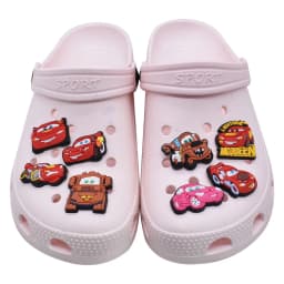 10-44Pcs Cartoon Car Shoe Charms For Slides Clog Sandals Shoes Decorations Accessories Buckle For Christmas Birthday Gifts