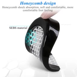 Silicone Gel Heel Pad for Shock Absorption Plantar Fasciitis Pain Relief Foot Care Insert Insole Height Increase Cup Cushion Pad