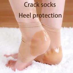 Black/Nude Heel Protective Mesh Gel Silicone Heel Sock Foot Cover Moisturizing Anti-wear Anti-crack Half Sock Heel Cover