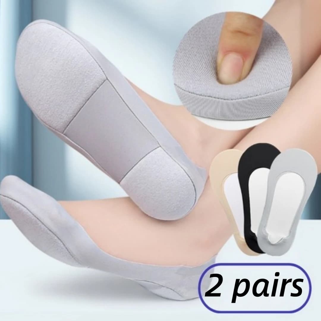 Women's 3D Anti-Slip Low-Cut Boat Socks,Comfortable Invisible Liner Boat Socks, Soft Sponge Cushioning Shock Absorption