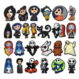 13-25Pcs Animation Movie Coraline The Secret Door Shoe Charms Cartoon Clog Sandals Shoes Decorate Aceessories Buckle Gifts