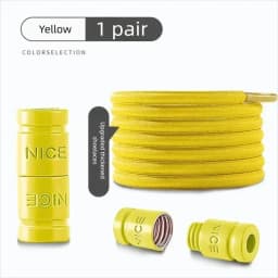 Colorful Metal Lock Sneakers Elastic Shoelaces No-Tie Sports Shoe Laces Stretch Rubber Shoestrings for Easy Wear