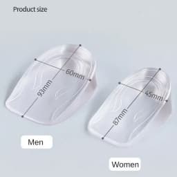 High Quality Heightened Insole Height Increase Half Shoes Pad Men Women Silicone Gel Invisible Growing Heel 1.5-3.5cm Lift Soles